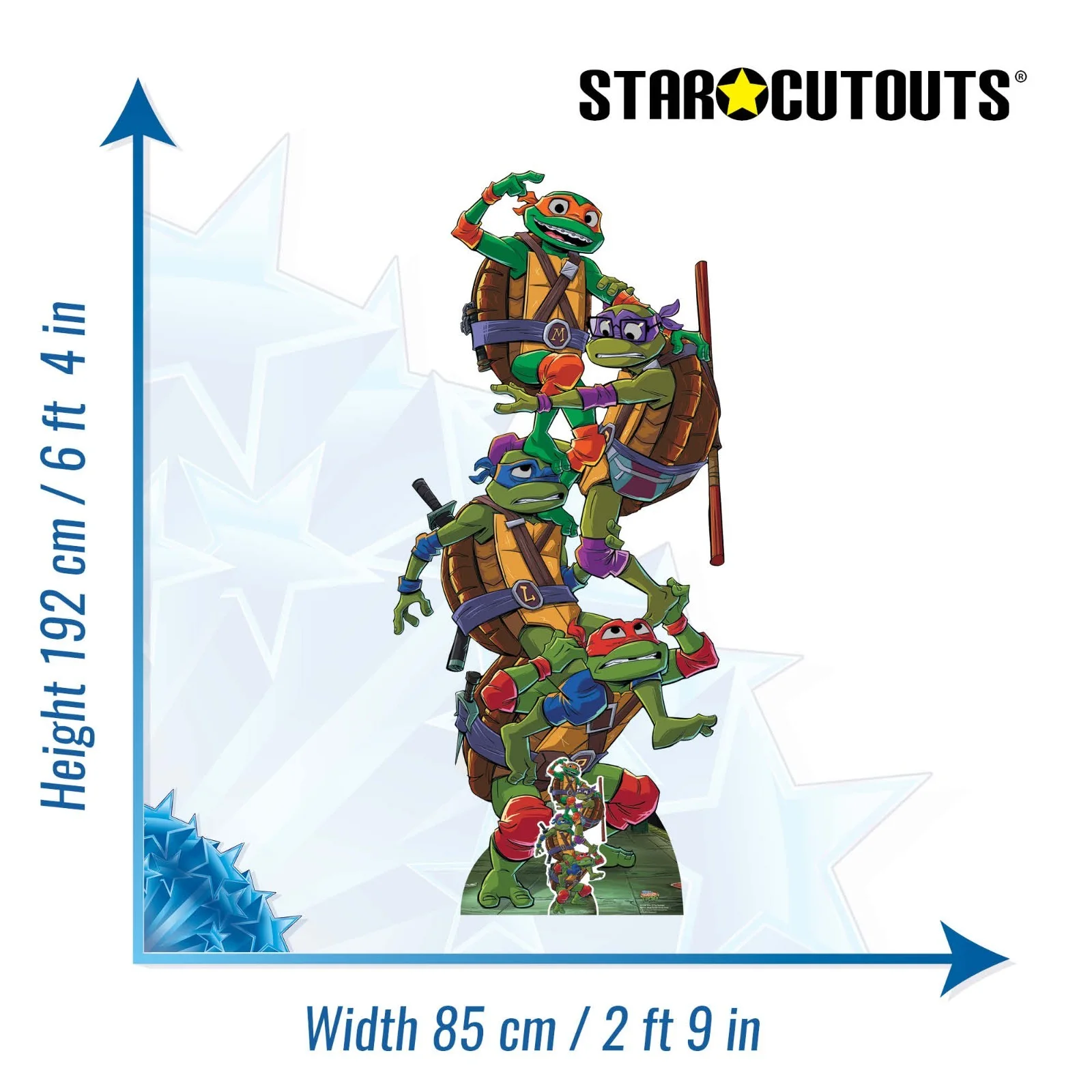 Tales of the Teenage Mutant Ninja Turtles Cardboard Cutout Group with Free Mini, изображение 3