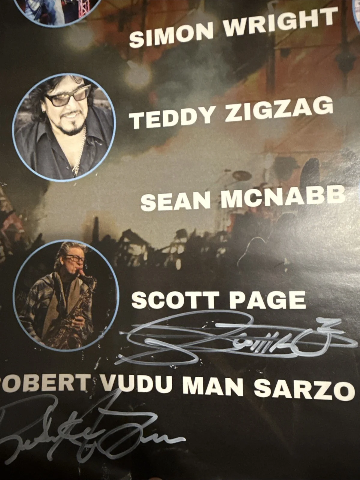 Quiet Riot Sarzo AC/DC Simon Pink Floyd Page Autograph signed Promo Rock poster, image 4