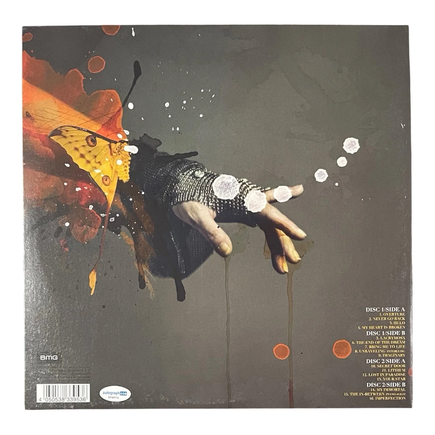 Amy Lee Signed Autographed Evanescence Synthesis Vinyl Record ACOA, image 3