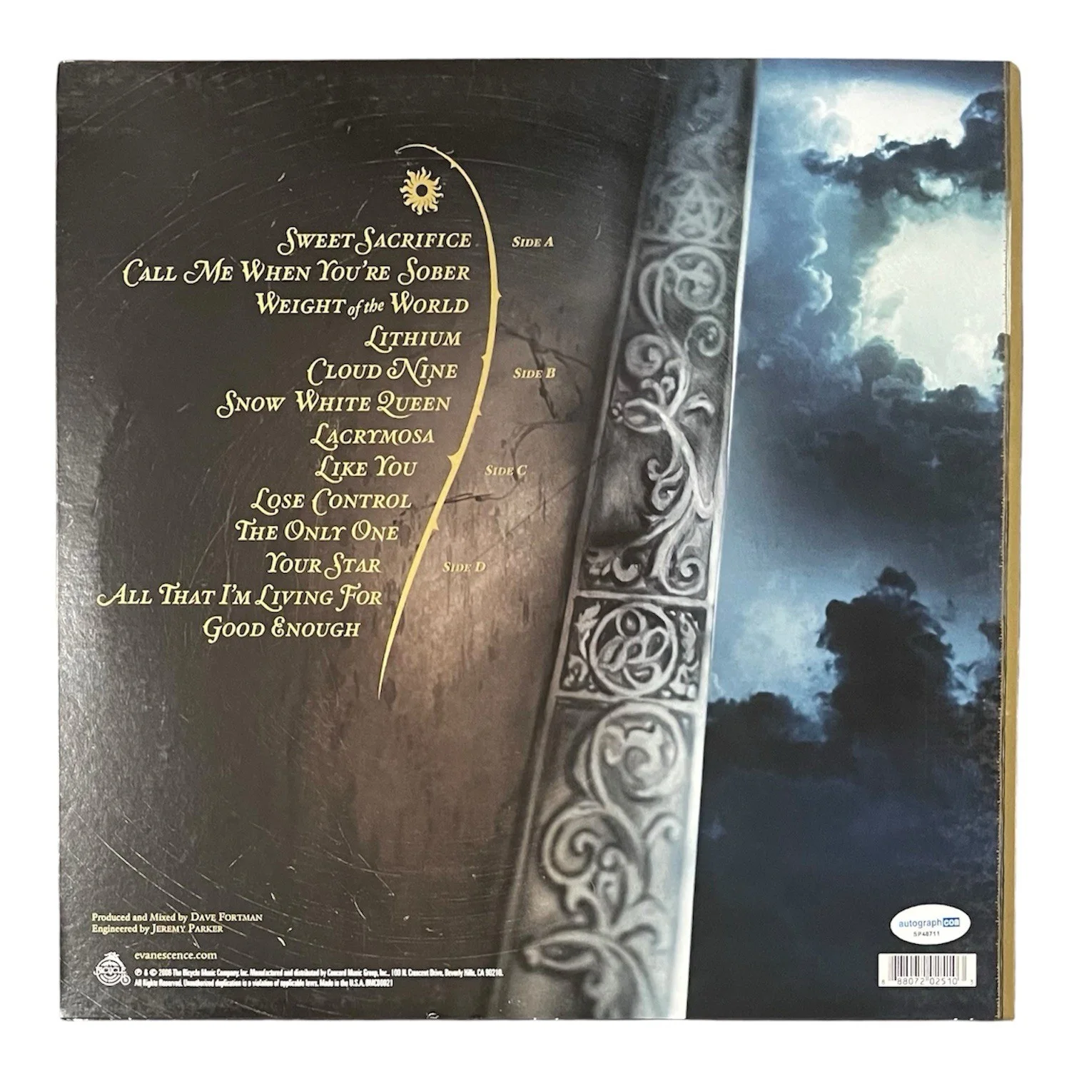 Amy Lee Signed Autographed Evanescence The Open Door Vinyl Record ACOA, image 5