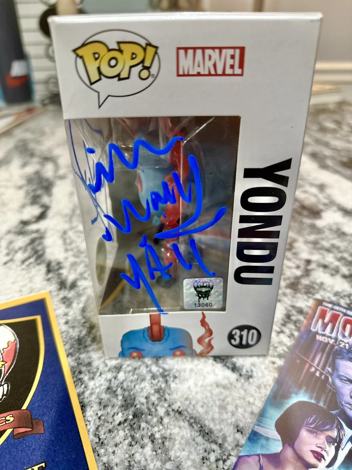 Michael Rooker — Michael Rooker signed Yondu ECCC Funko Pop! #310 Autograph,Quote, COA and more!, image 2