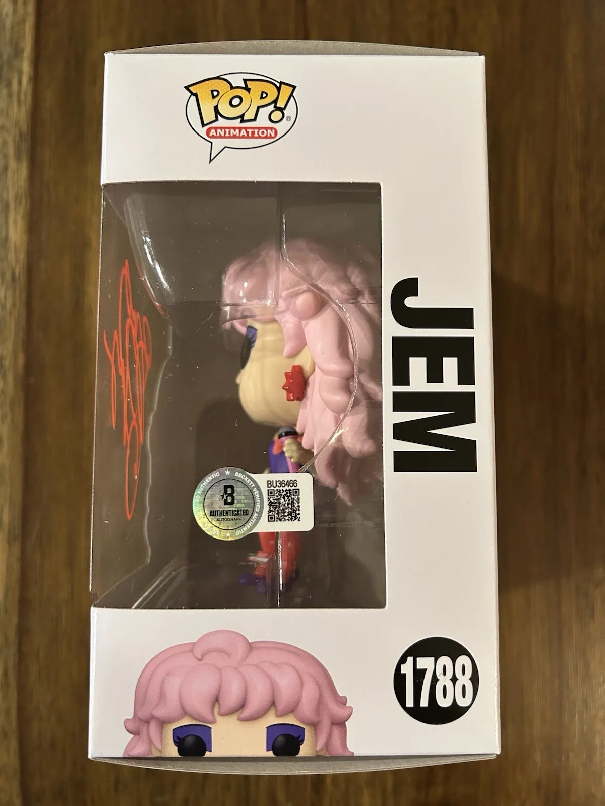 Britta Phillips 'Jem’ Signed Funko Pop Figure Beckett COA, image 2