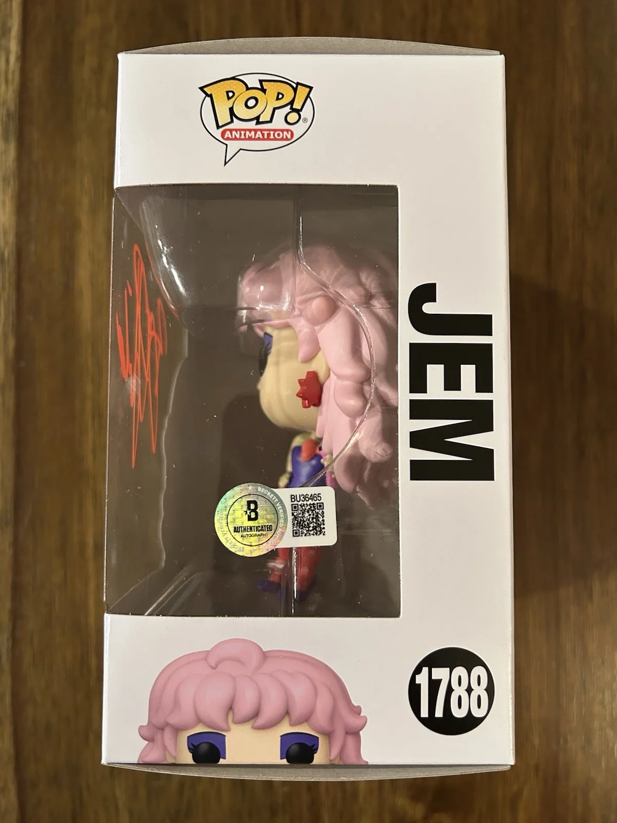 Britta Phillips 'Jem’ Signed Funko Pop Figure Beckett COA, image 2