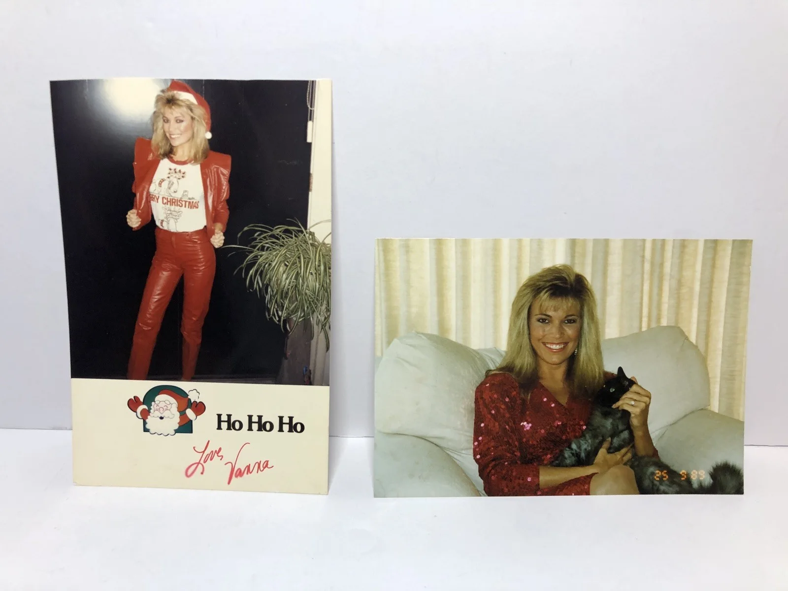 Vanna White — Vanna White Close Friends And Family Christmas Cards 1987/89 Wheel Of Fortune