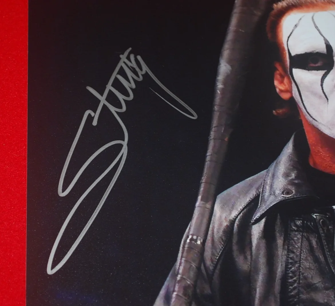 STING — WCW TNA WWE AEW THE ICON STING SIGNED 11X14 Beckett Witnessed COA 4W293793, изображение 2
