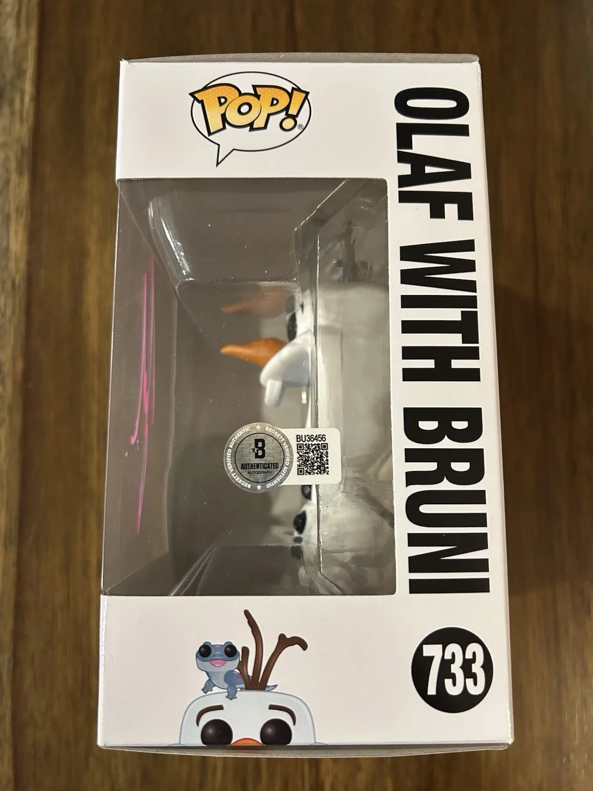 Josh Gad — Josh Gad ‘Frozen’ Signed Funko Pop ‘Olaf’ Beckett Certified Disney, image 2