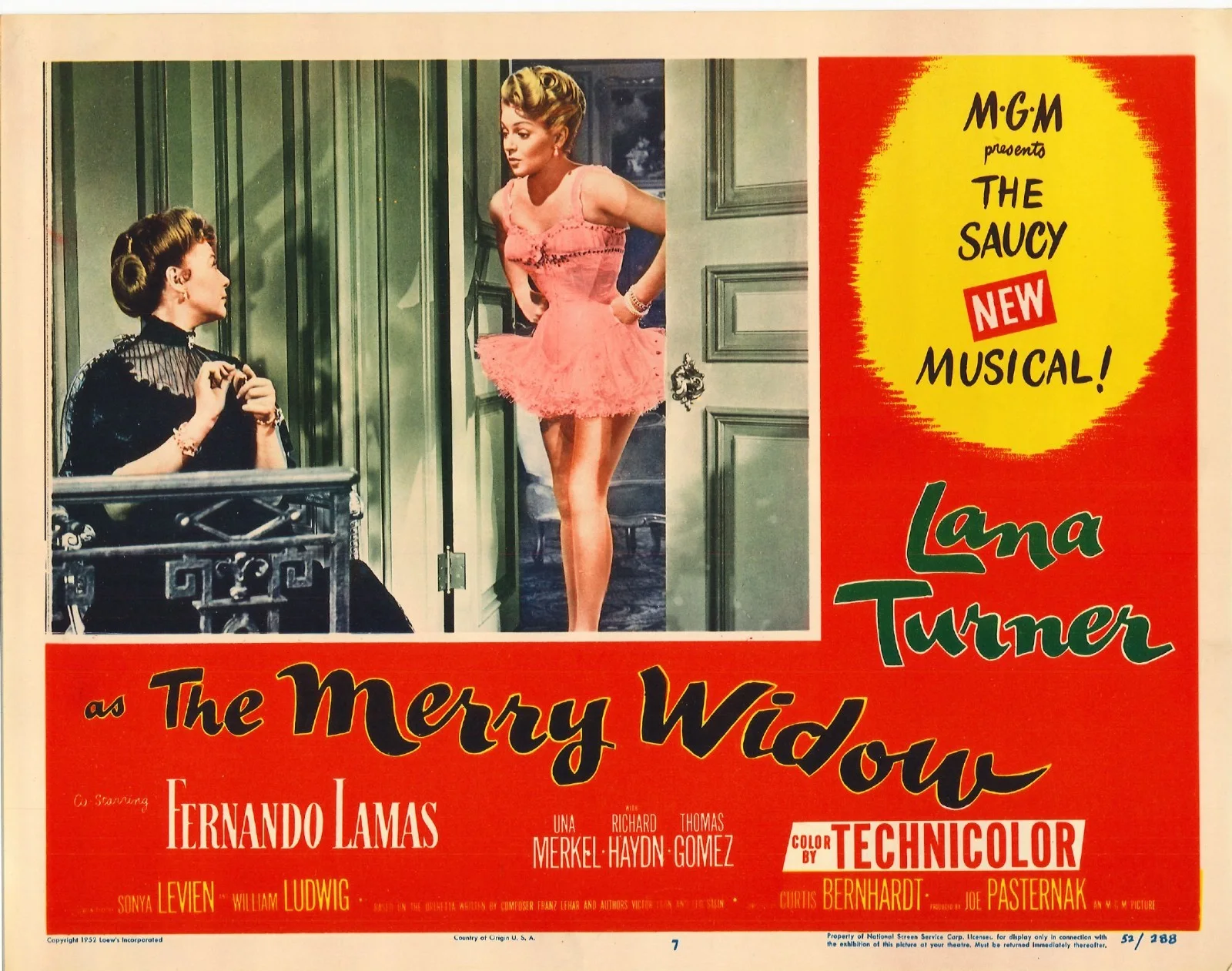 Merry Widow 2x ORIGINAL US Lobby Cards Lana Turner Joe Pasternak 1952, изображение 3