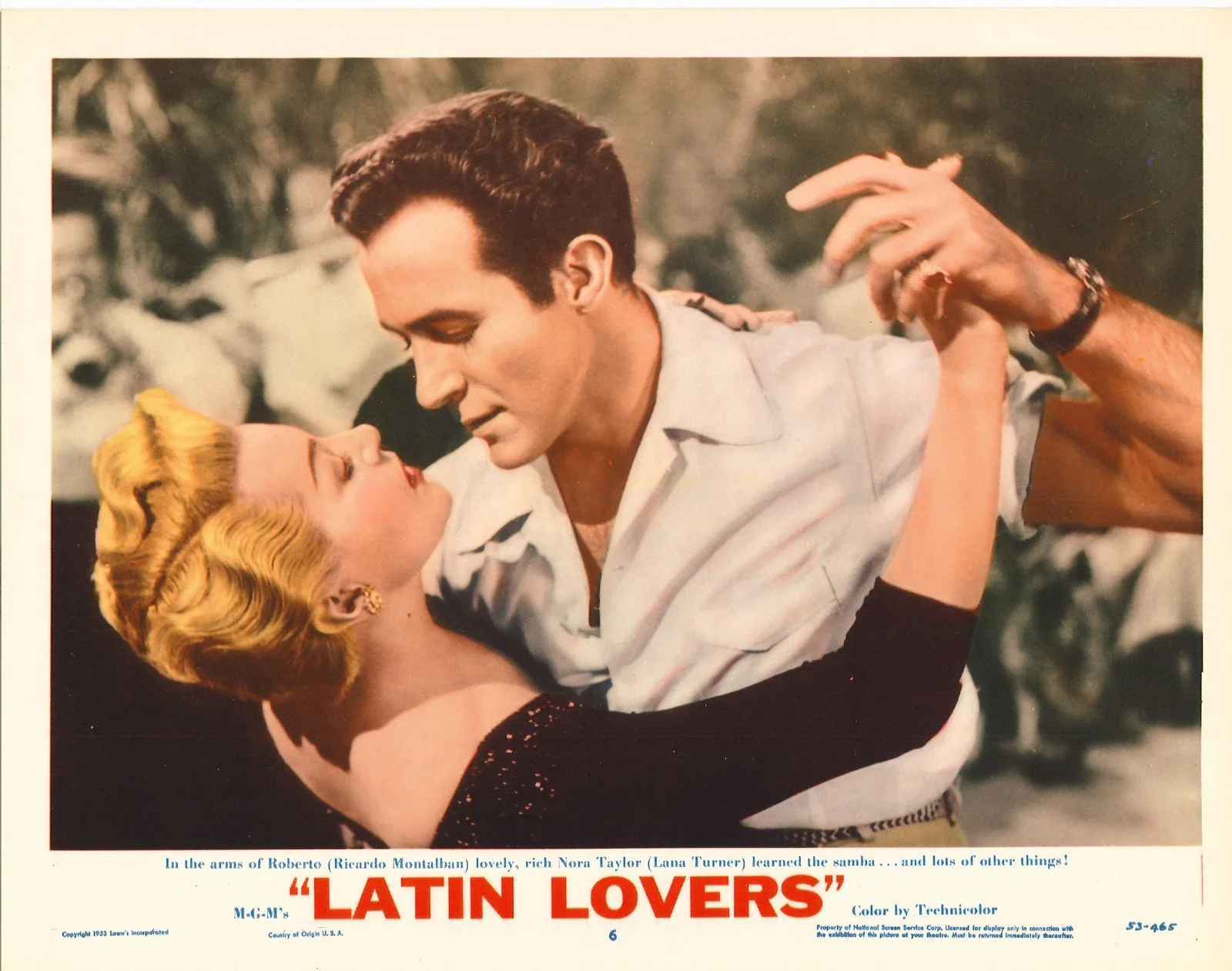 Latin Lovers 2x ORIGINAL US Lobby Cards Lana Turner Ricardo Montalban 1953, изображение 2