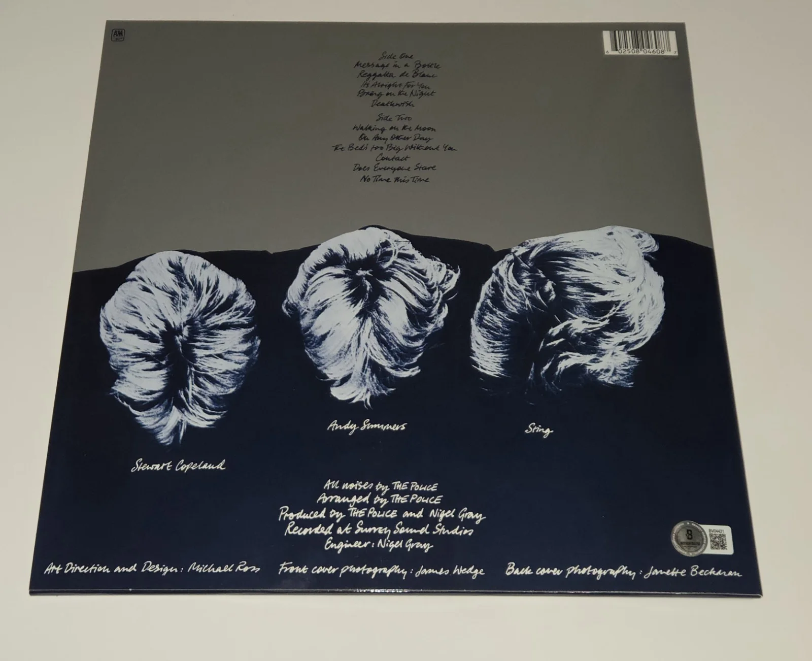 THE POLICE STING signed autographed "REGGATTA DE BLANC" LP RECORD BECKETT (BAS), image 3