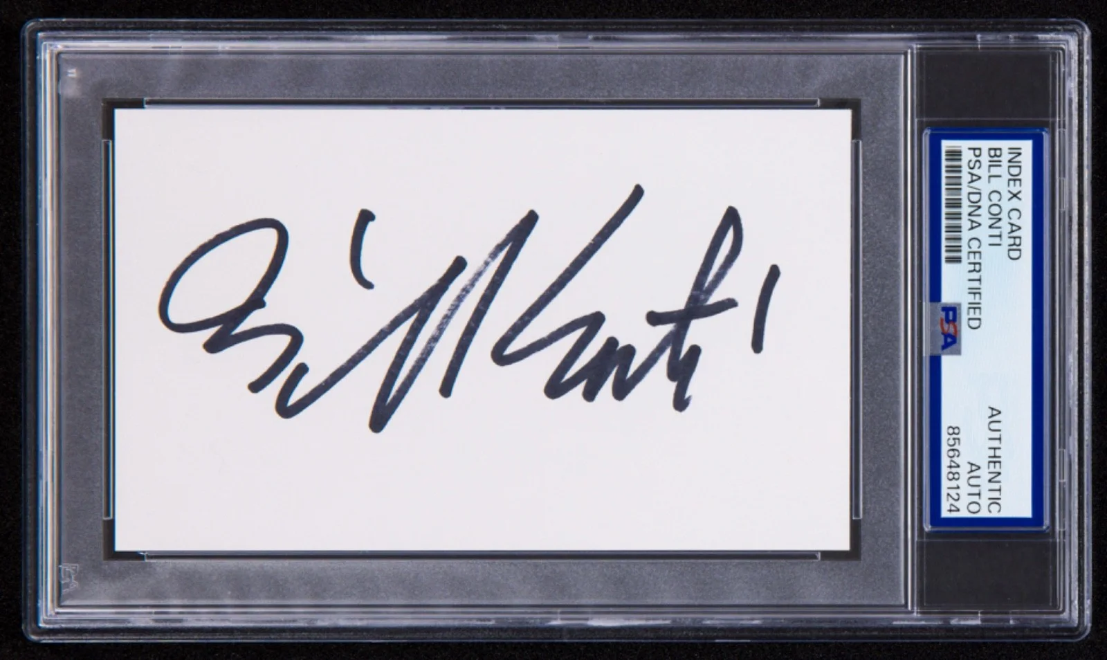 Bill Conti — Bill Conti Signed Index Card (PSA) Rocky Composer James Bond Karate Kid