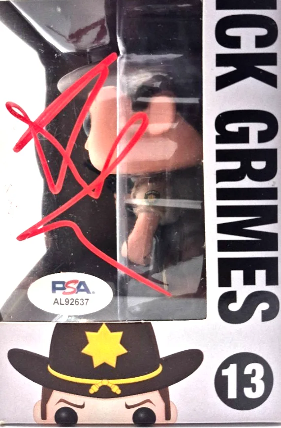 Andrew Lincoln — ANDREW LINCOLN SIGNED AUTOGRAPH THE WALKING DEAD RICK GRIMES FUNKO POP PSA COA, изображение 4