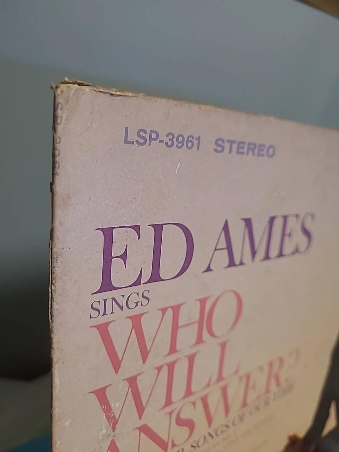 Ed Ames SIGNED Who Will Answer LP Record Album, image 3