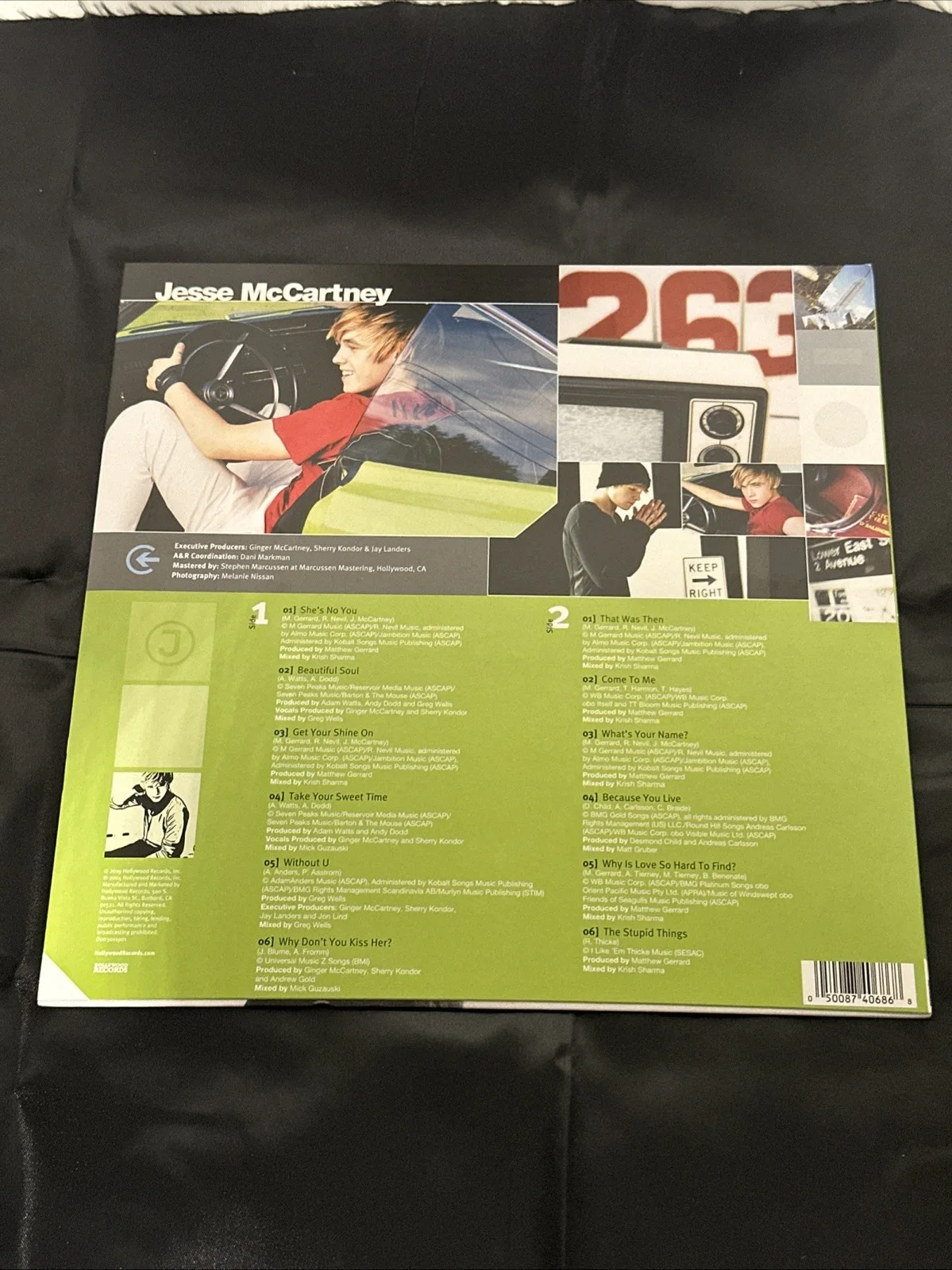 RARE Jesse McCartney Beautiful Soul Blue SIGNED VINYL IN HAND, изображение 2