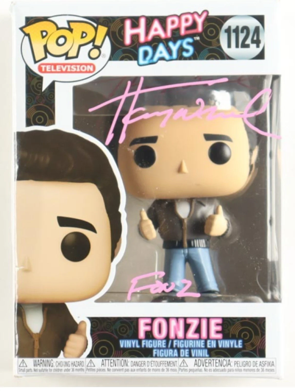 Henry Winkler — Henry Winkler Signed Autograph Fonzie Happy Days Funko Pop #1124 Beckett COA