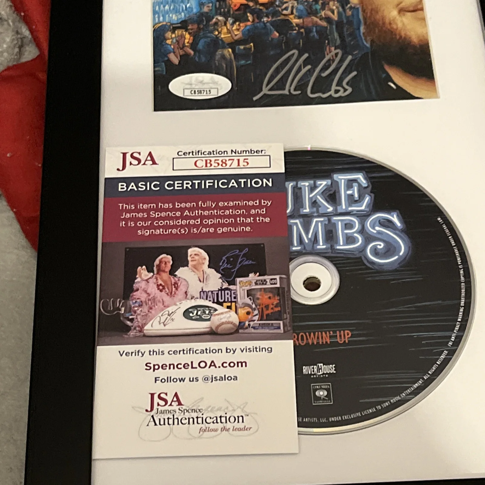 LUKE COMBS GETTIN OLD SIGNED AUTOGRAPH FRAMED CD DISPLAY JSA COA COUNTRY RARE, image 2
