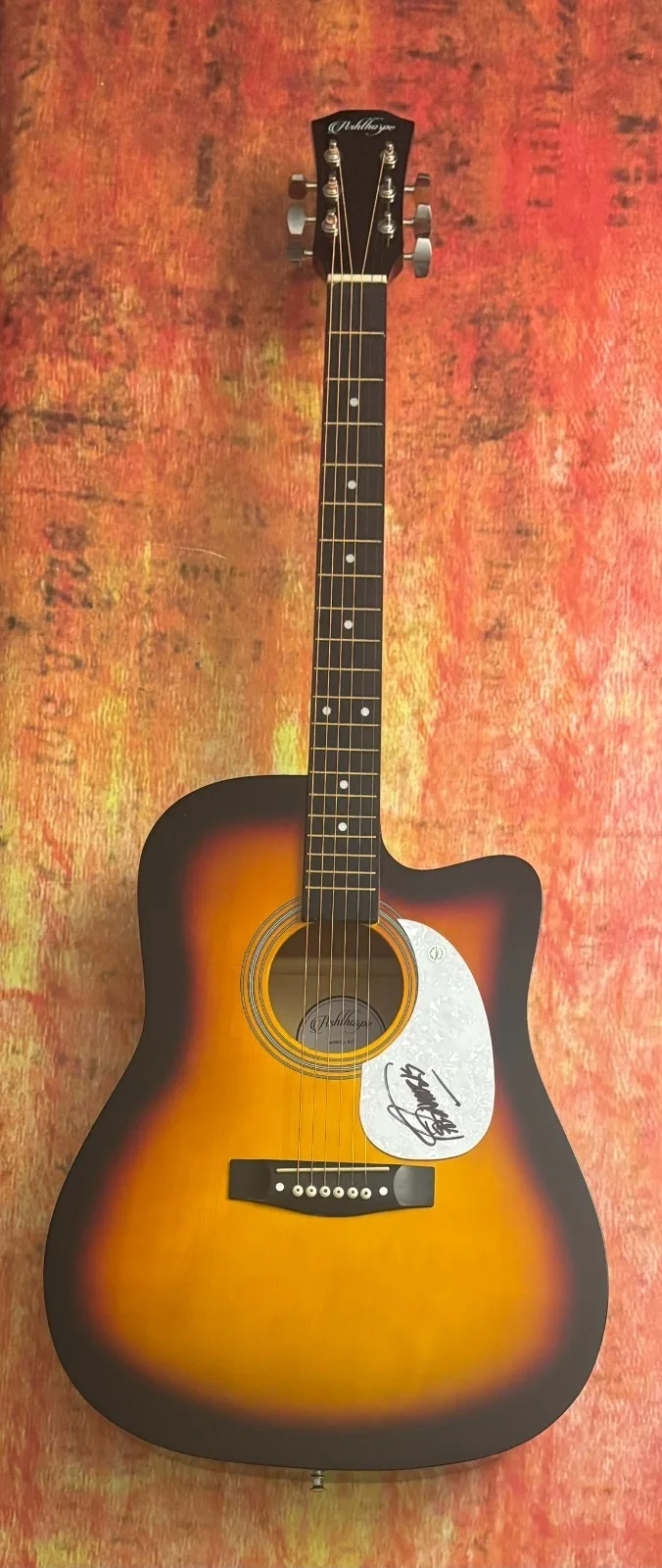 GFA Snortin' Whiskey Star * PAT TRAVERS * Signed 41" Acoustic Guitar COA, image 2