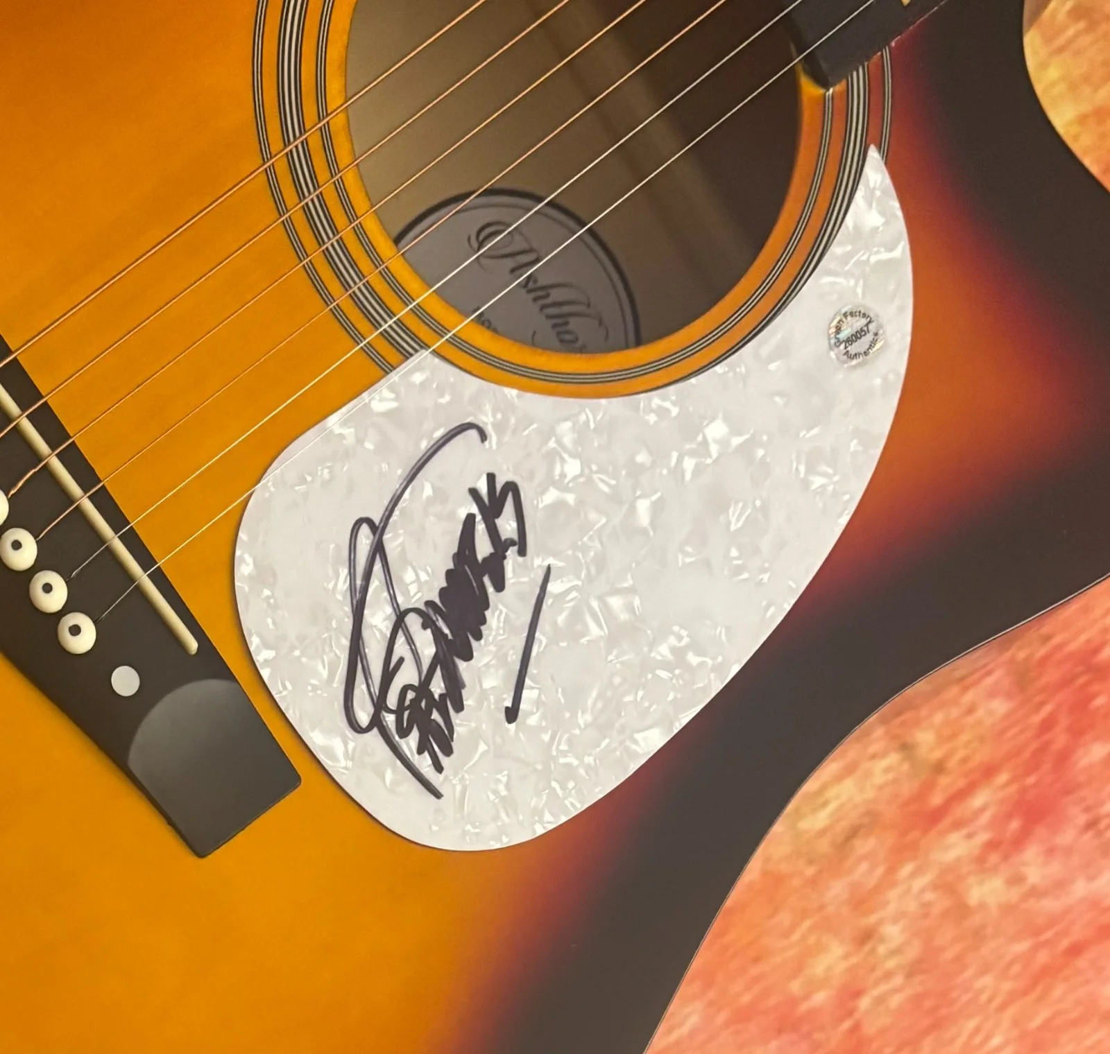 GFA Snortin' Whiskey Star * PAT TRAVERS * Signed 41" Acoustic Guitar COA, image 5