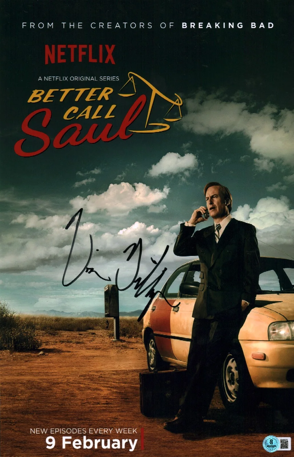vince gilligan — Vince Gilligan Signed Autographed Better Call Saul Creator 11x17 Photo BAS COA