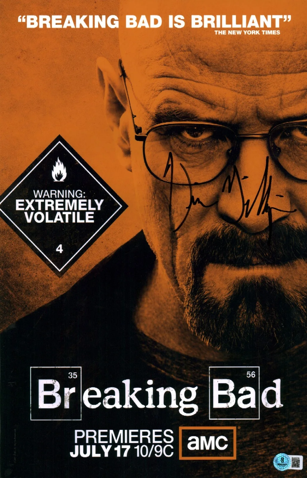 vince gilligan — Vince Gilligan Signed Autographed Breaking Bad Creator 11x17 Photo BAS COA