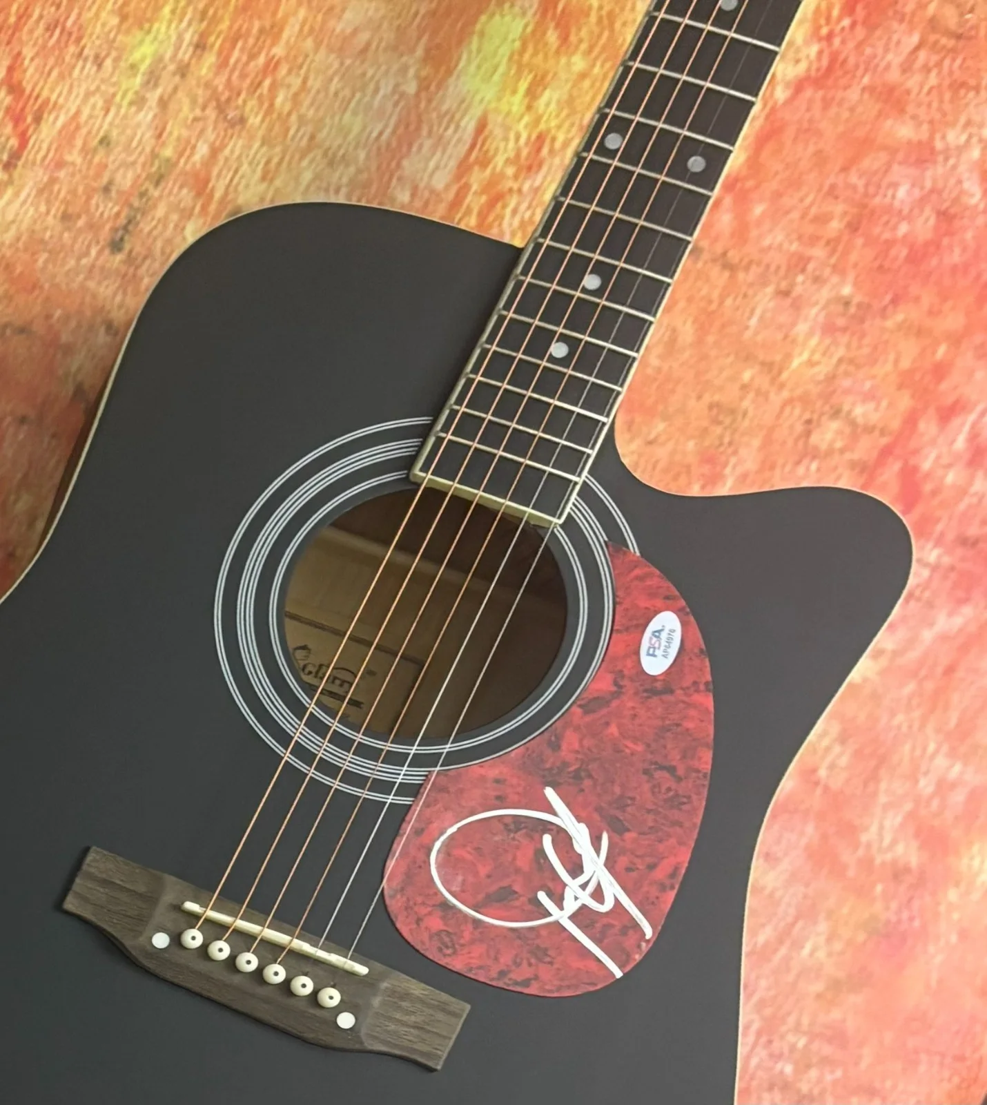 PSA Guitars, Cadillacs Star * DWIGHT YOAKAM * Signed 41" Acoustic Guitar COA, изображение 3
