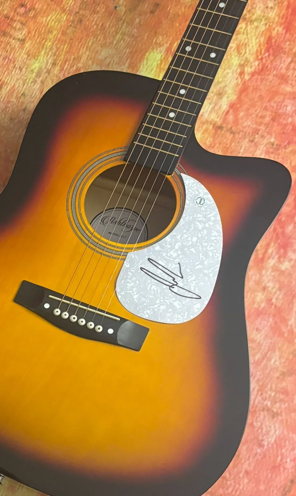 GFA Head Over Boots Star * JON PARDI * Signed 41" FS Acoustic Guitar COA, image 4