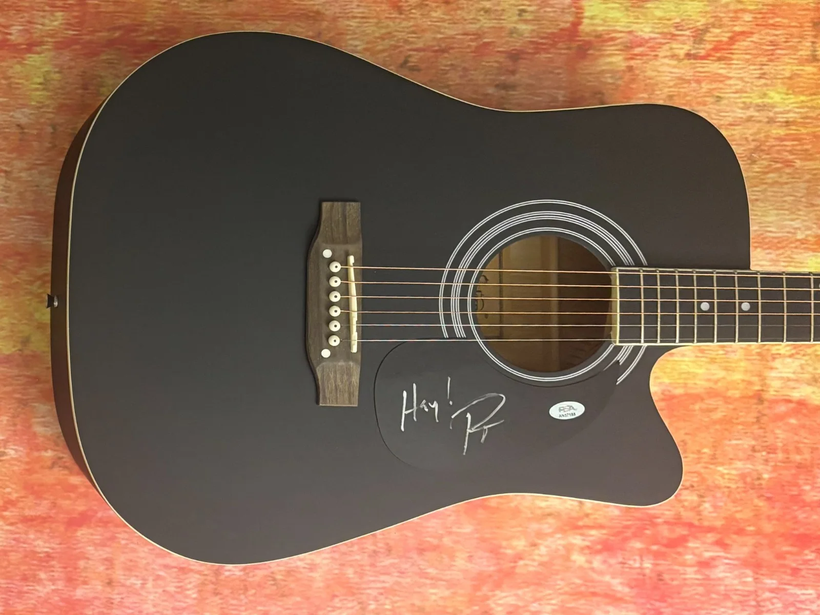 PSA Matchbox 20 Twenty Star * ROB THOMAS * Signed 41" FS Acoustic Guitar COA, image 5