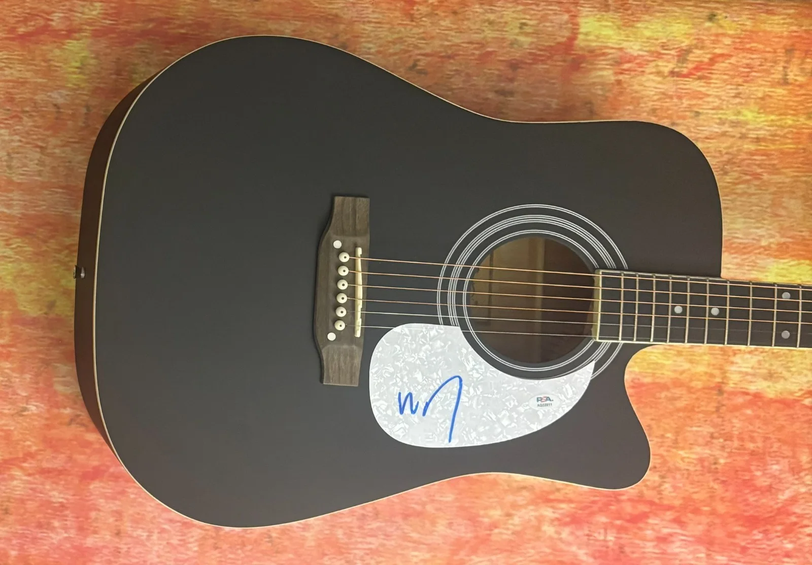 PSA The Lumineers Band * WESLEY SCHULTZ * Signed 41" Acoustic Guitar COA, изображение 2
