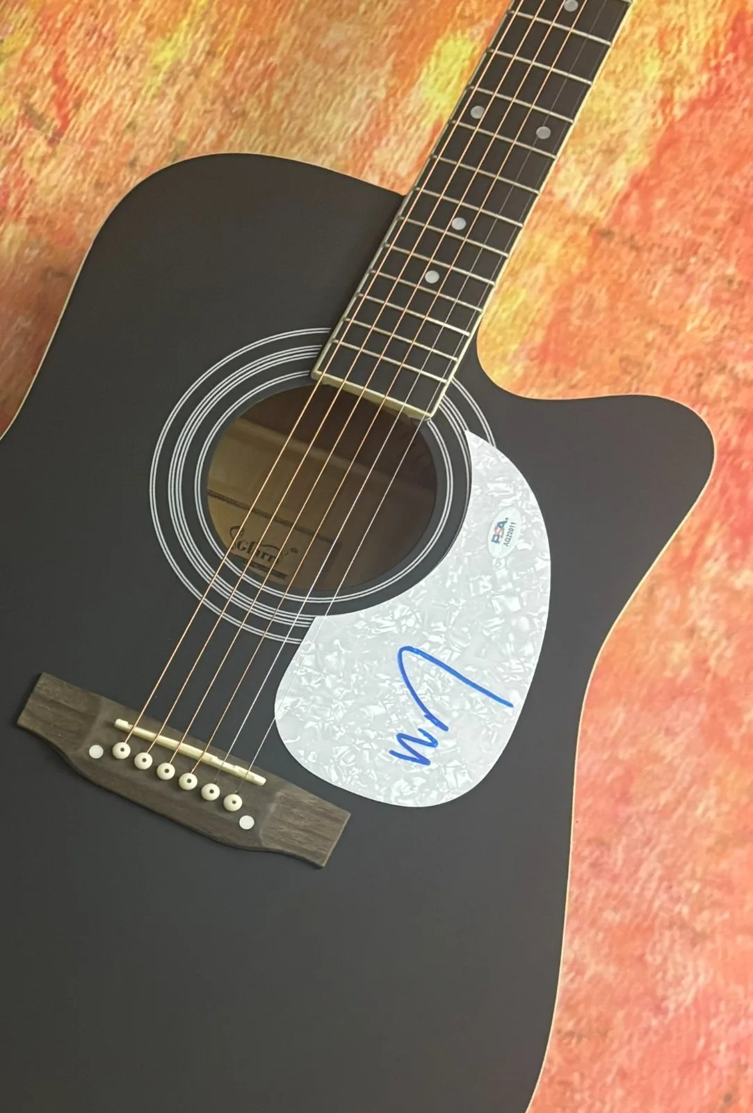 PSA The Lumineers Band * WESLEY SCHULTZ * Signed 41" Acoustic Guitar COA, изображение 4