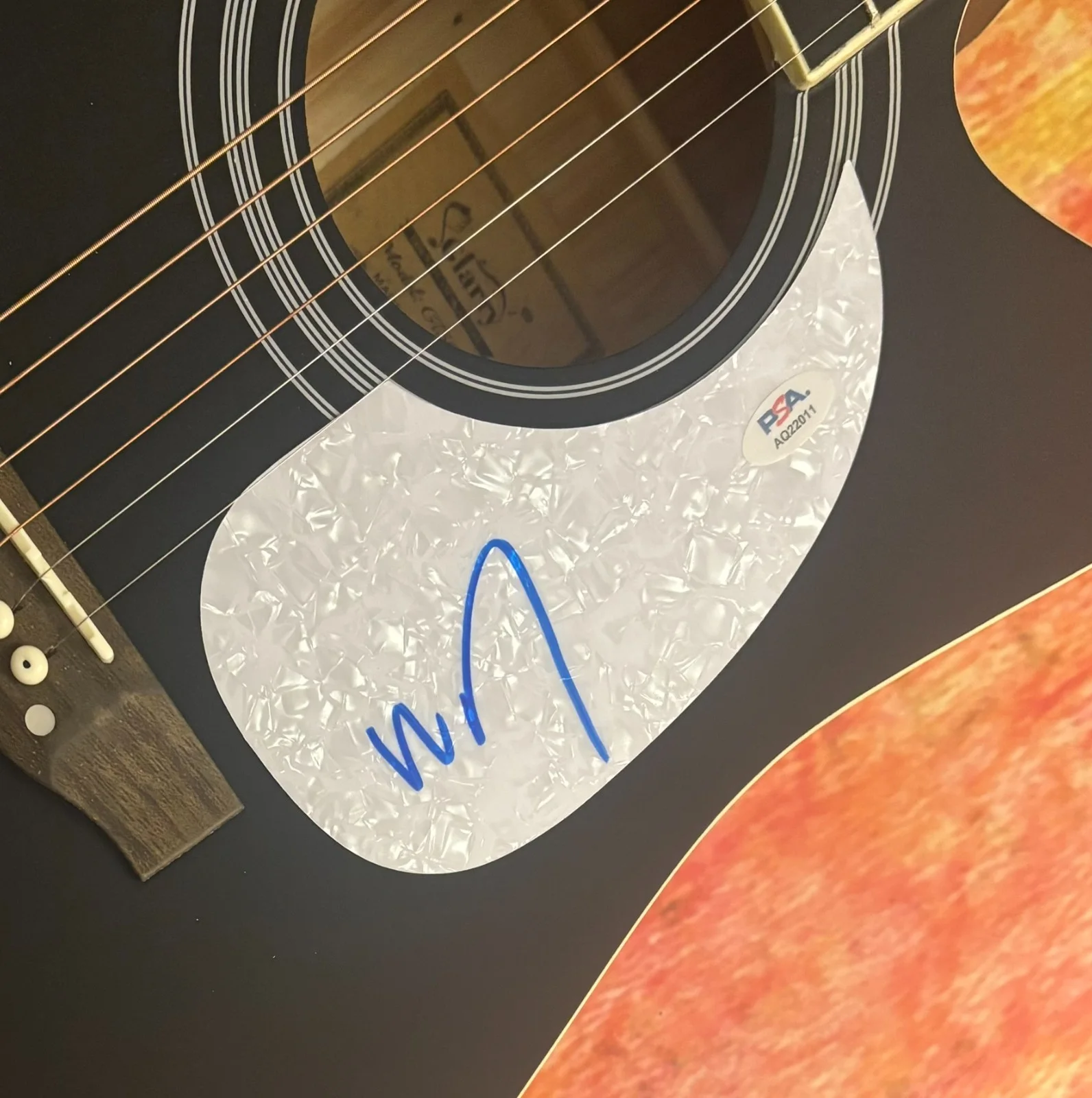 PSA The Lumineers Band * WESLEY SCHULTZ * Signed 41" Acoustic Guitar COA, изображение 5