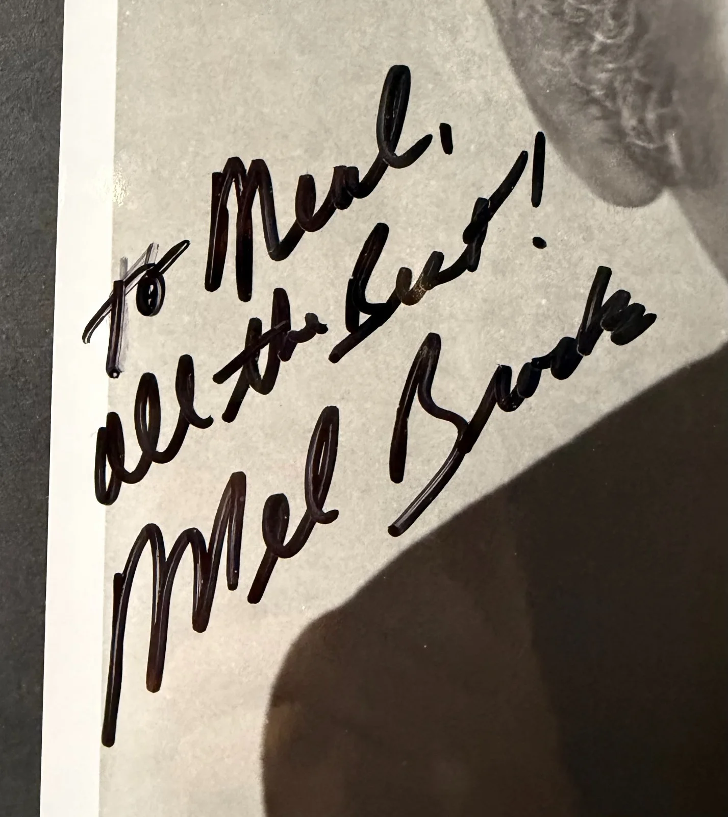 Mel Brooks — Mel Brooks Signed 8 x 10" Photo Personalized "To Neal, all the best!" Actor JSA, image 2