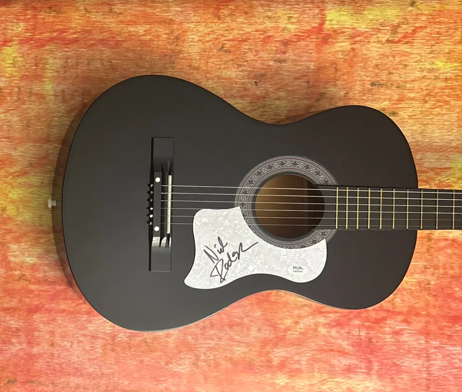 PSA Chic Band Guitarist * NILE RODGERS * Signed Acoustic Guitar COA, image 3