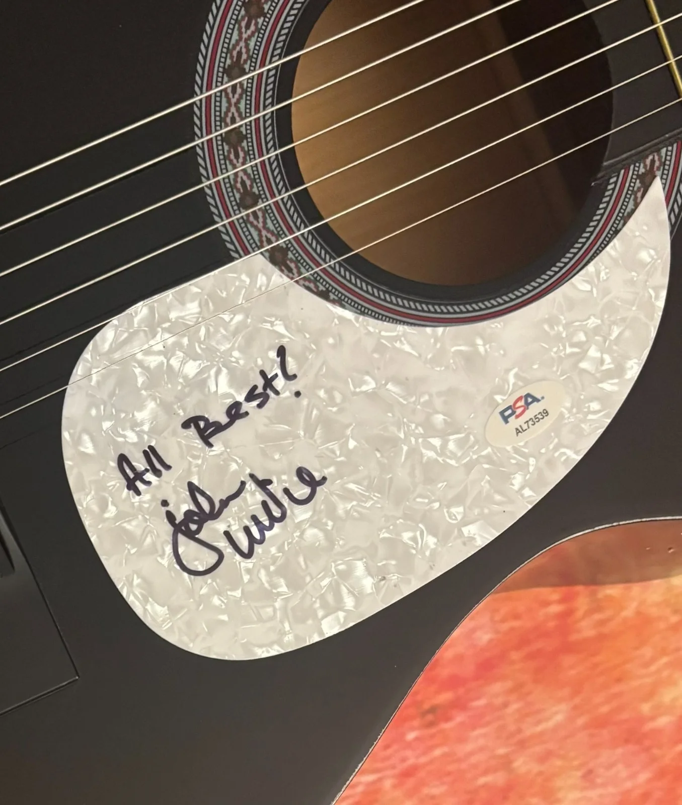PSA Fleetwood Mac Band Bassist * JOHN McVIE * Signed Acoustic Guitar COA, image 3