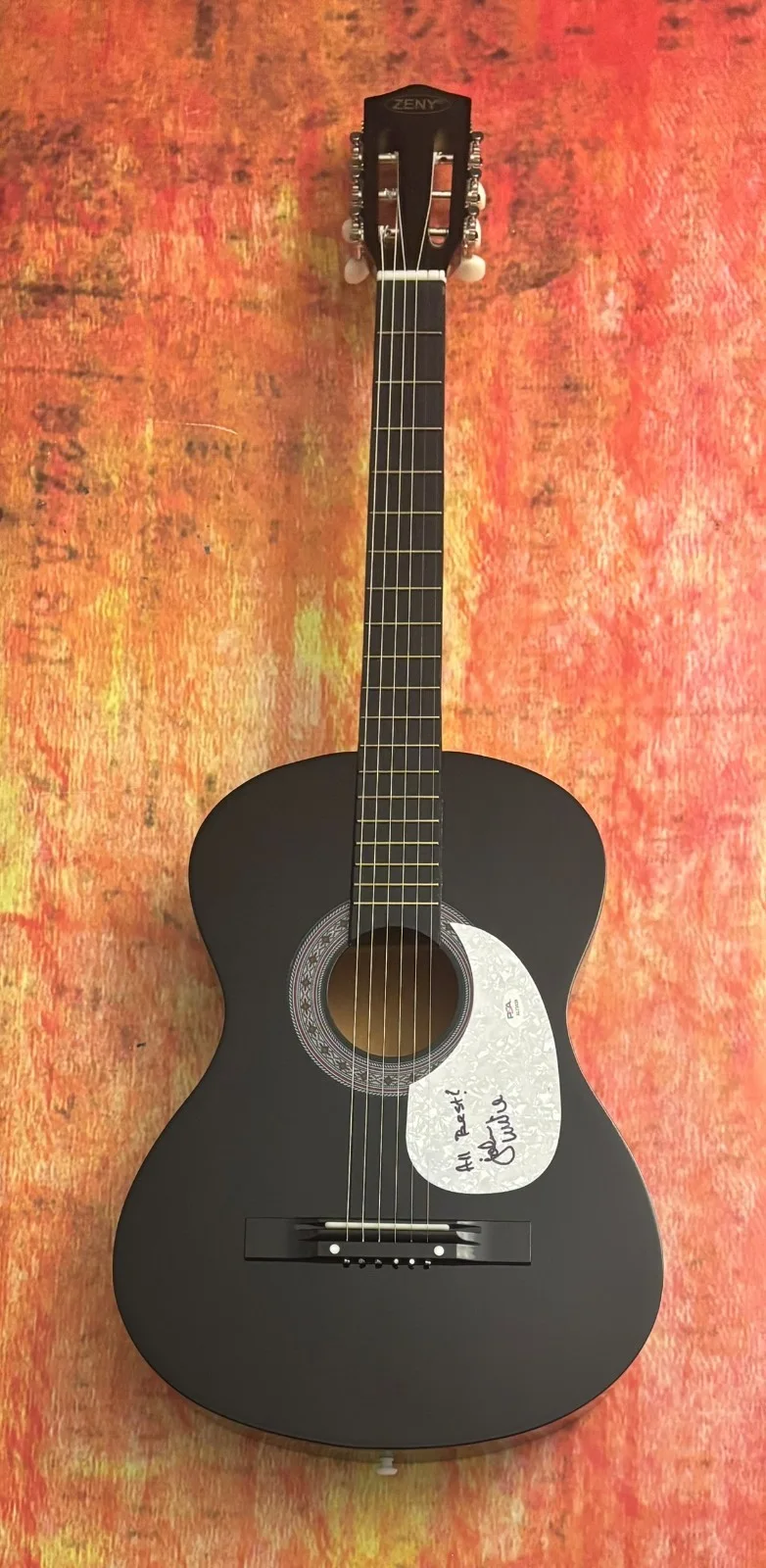 PSA Fleetwood Mac Band Bassist * JOHN McVIE * Signed Acoustic Guitar COA, image 4