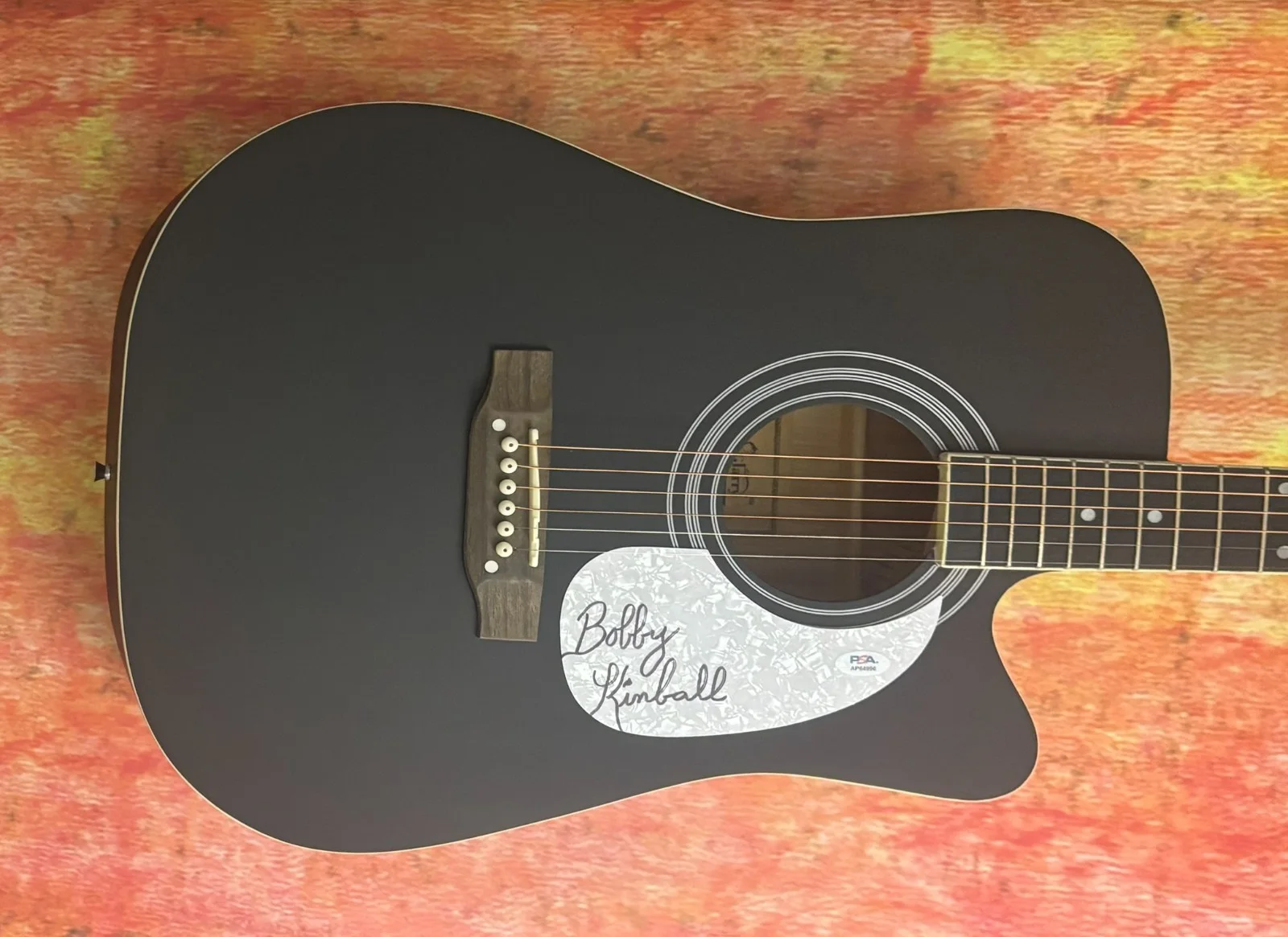 PSA Toto Band Africa Singer * BOBBY KIMBALL * Signed 41" Acoustic Guitar COA, изображение 4