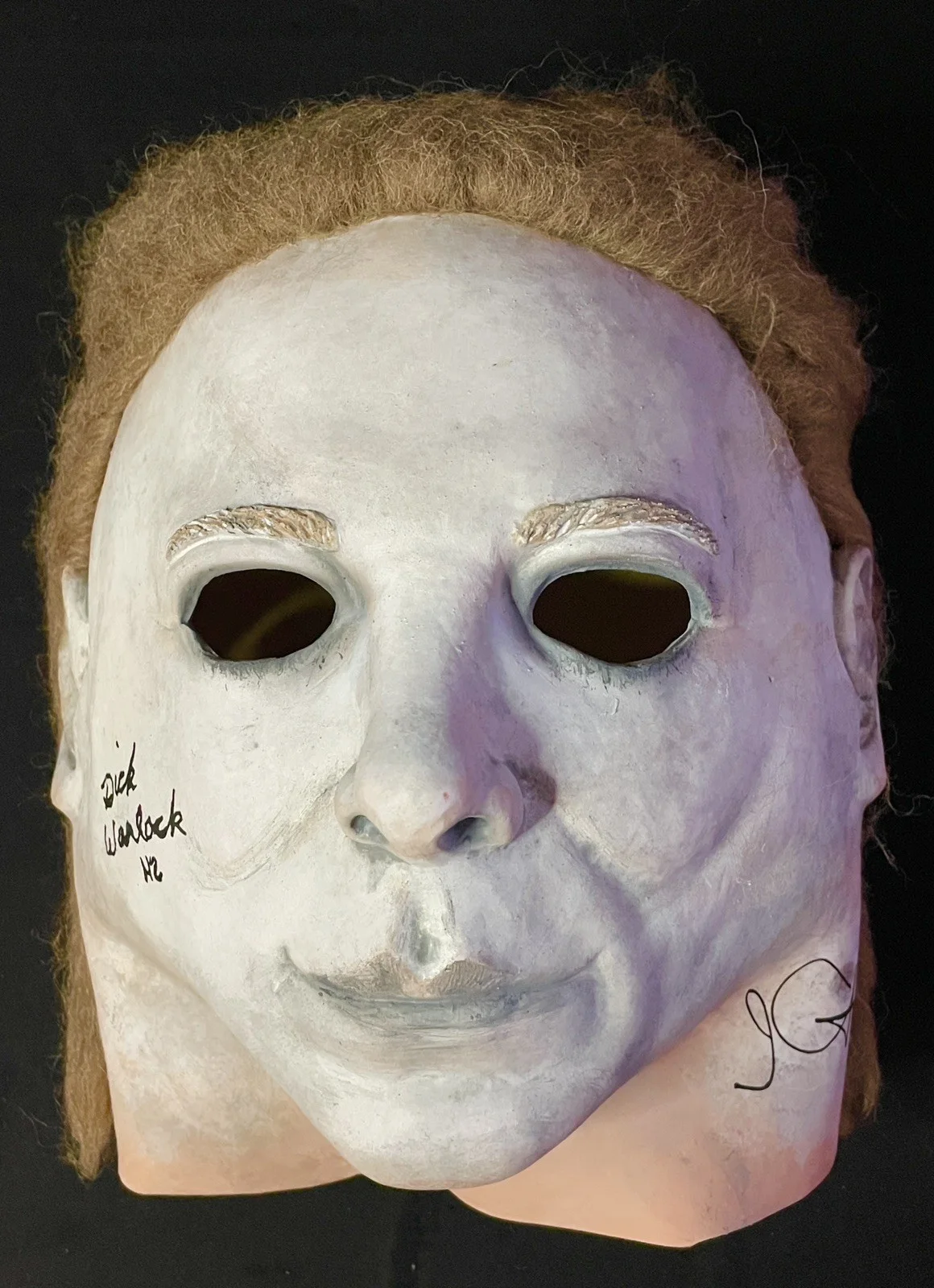 John Carpenter, Dick Warlock — Halloween II Dick Warlock John Carpenter Signed NECA Deluxe Michael Myers Mask, image 2
