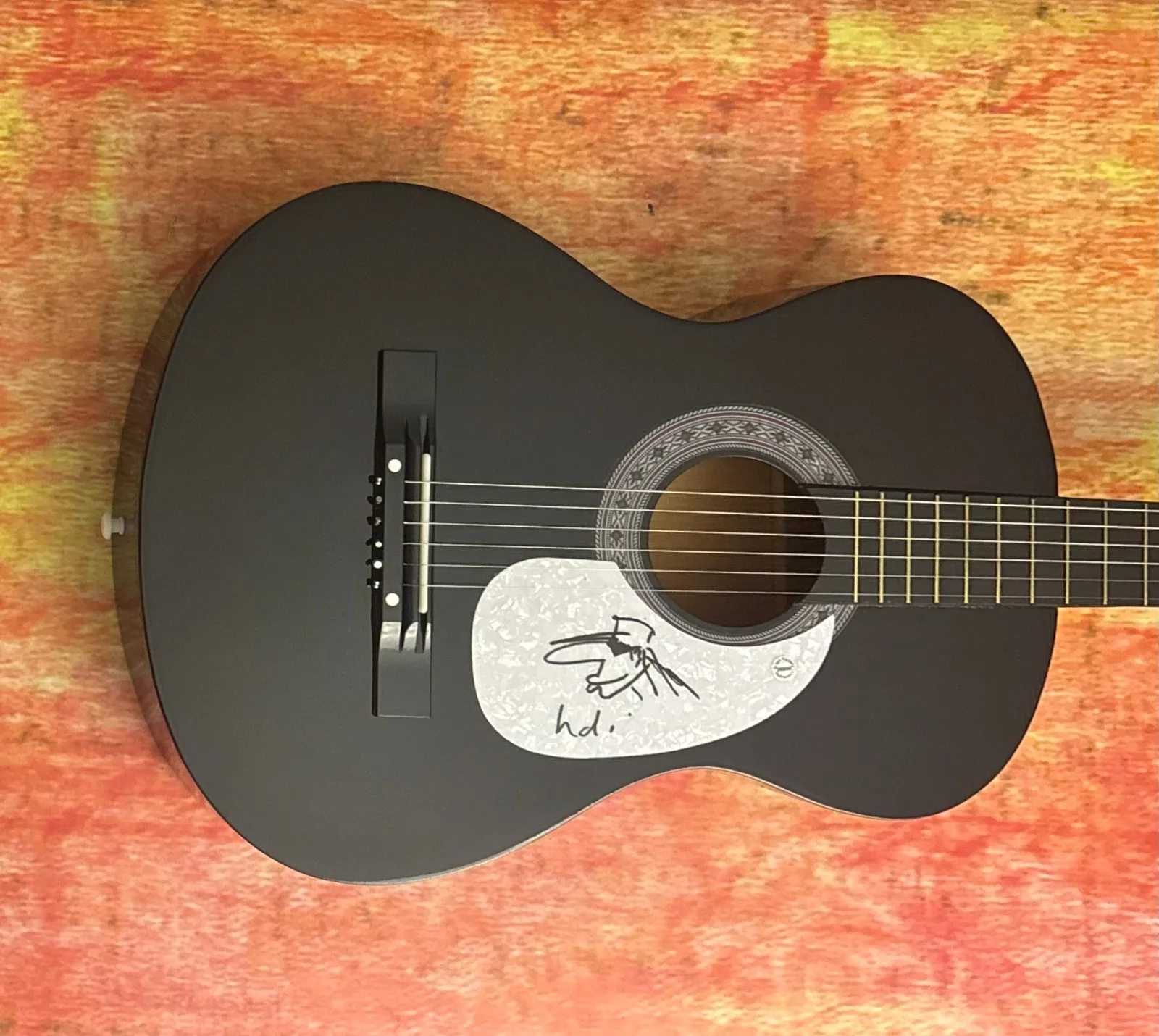 GFA Komet Composer Singer * UDO LINDENBERG * Signed Acoustic Guitar W/Sketch COA, изображение 2