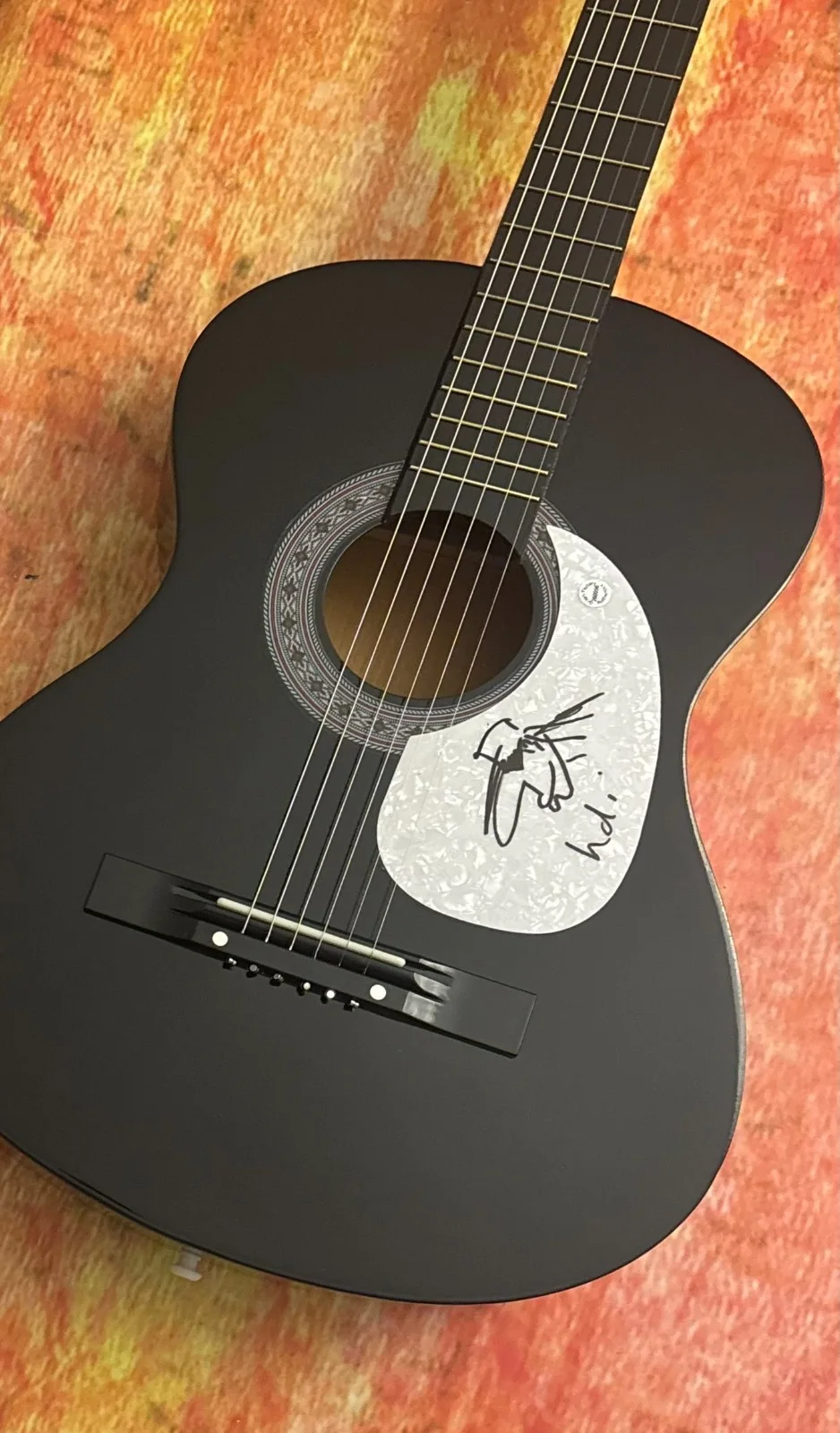GFA Komet Composer Singer * UDO LINDENBERG * Signed Acoustic Guitar W/Sketch COA, изображение 4