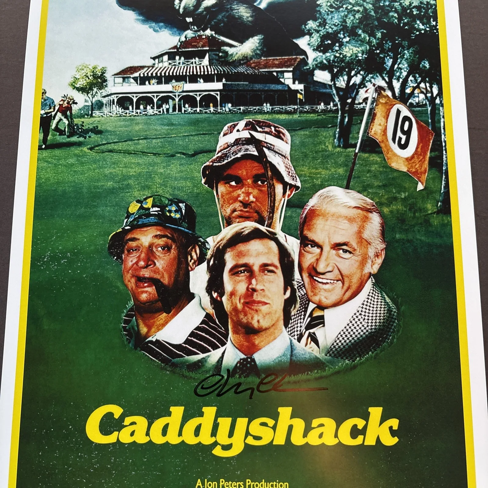 Chevy Chase — Chevy Chase Autographed 11X17 Caddyshack Movie Poster - Beckett Hologram, изображение 3