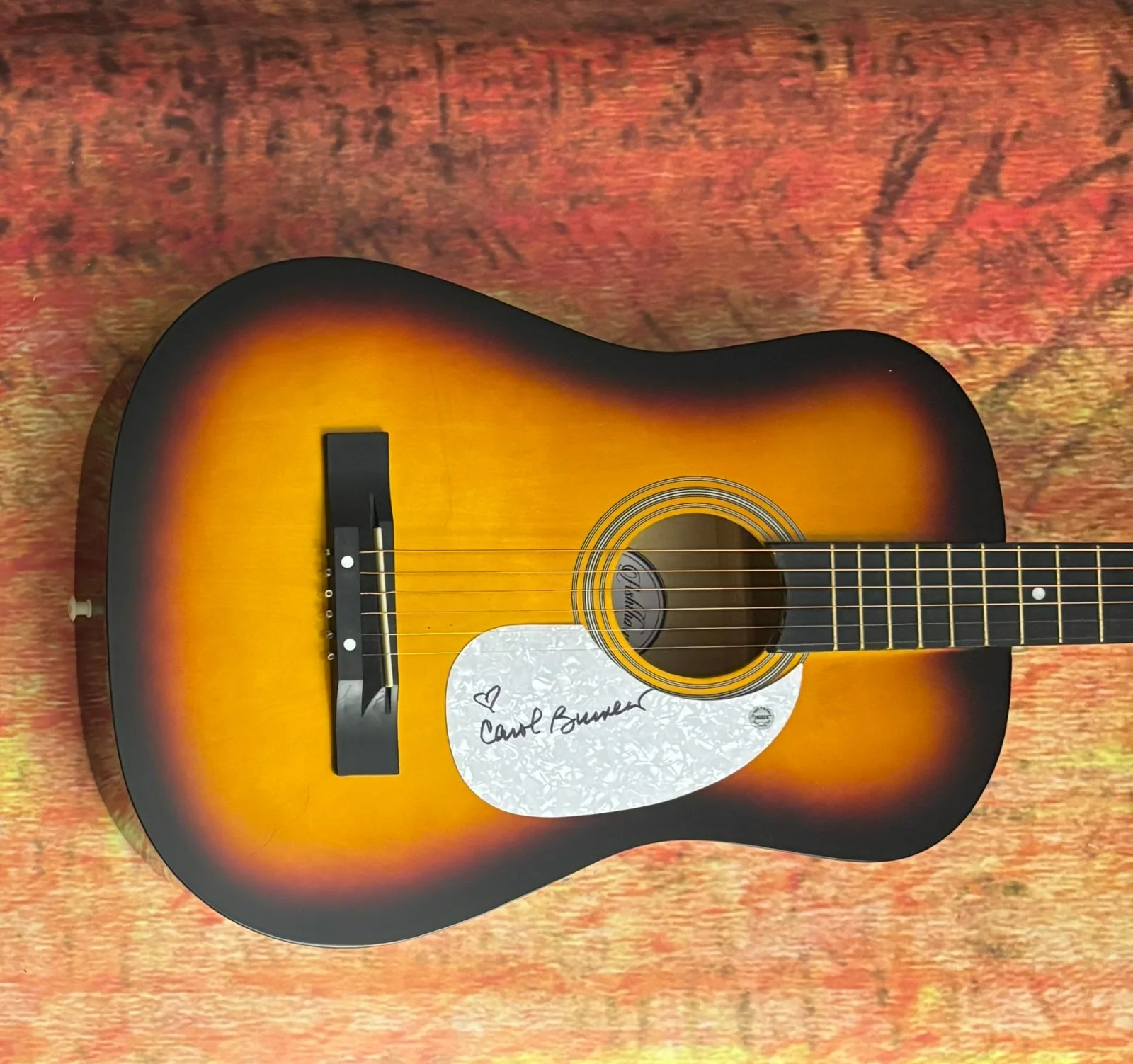 GFA Annie & Broadway Star * CAROL BURNETT * Signed Acoustic Guitar COA, изображение 2