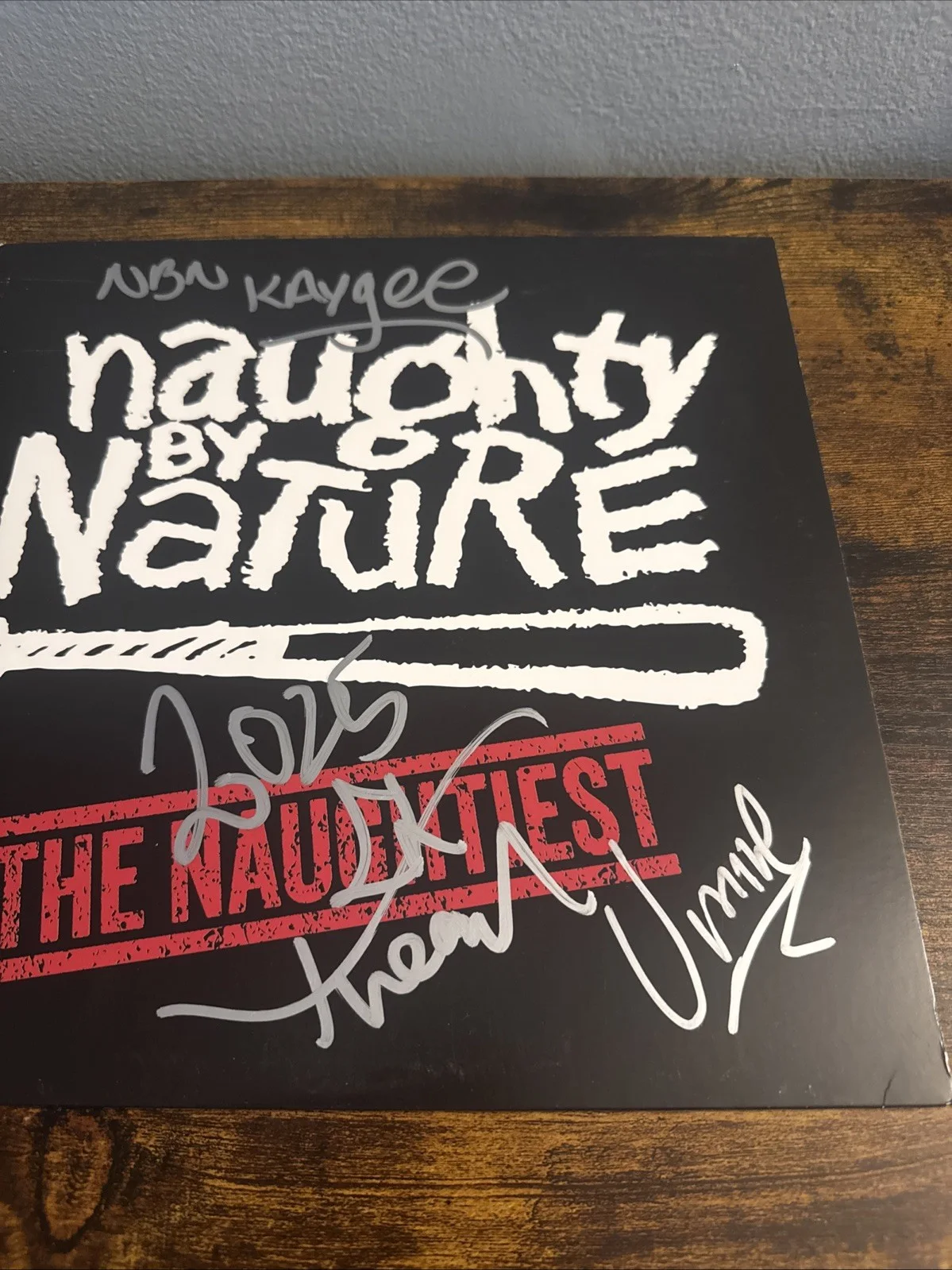 TREACH VIN Rock Kay Gee SIGNED The Naughtiest VINYL AUTOGRAPH NAUGHTY BY NATURE, изображение 2