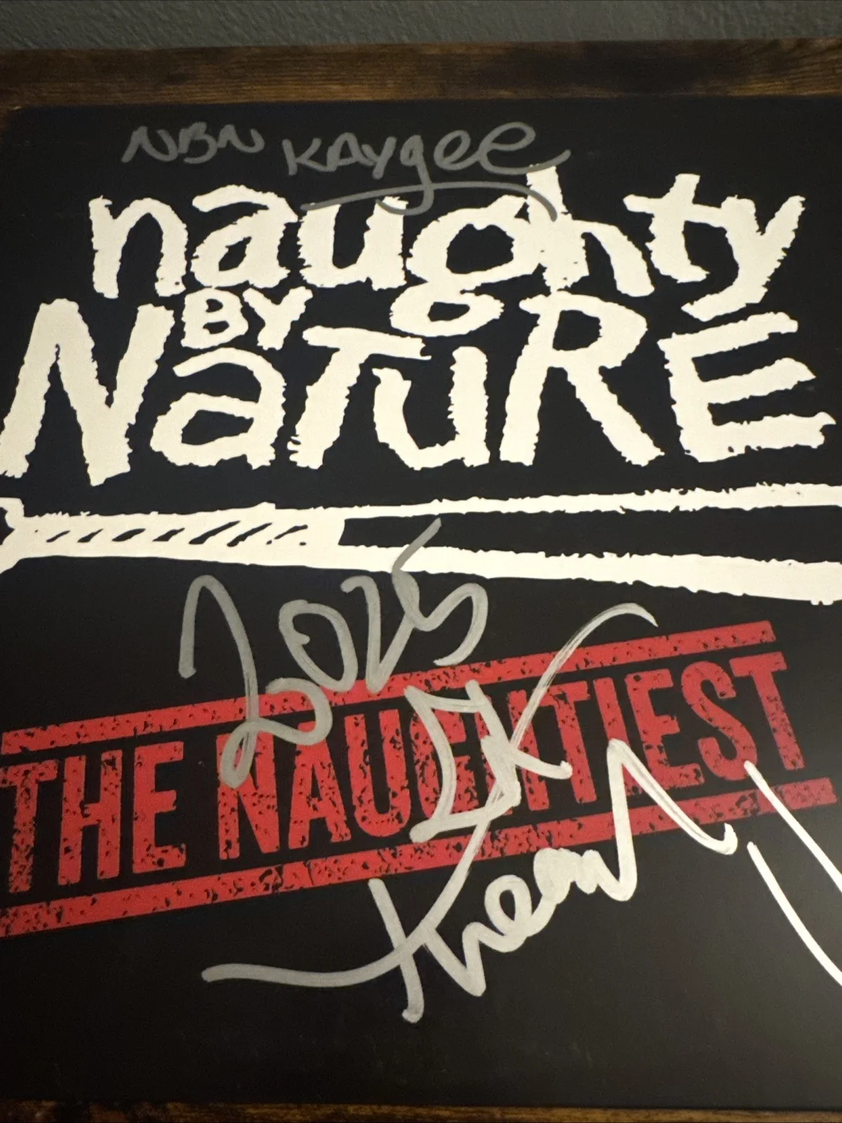 TREACH VIN Rock Kay Gee SIGNED The Naughtiest VINYL AUTOGRAPH NAUGHTY BY NATURE, изображение 3