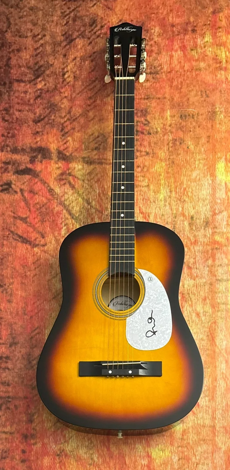 GFA Ryan O'Neal Singer * SLEEPING AT LAST * Signed Acoustic Guitar PROOF COA, изображение 4
