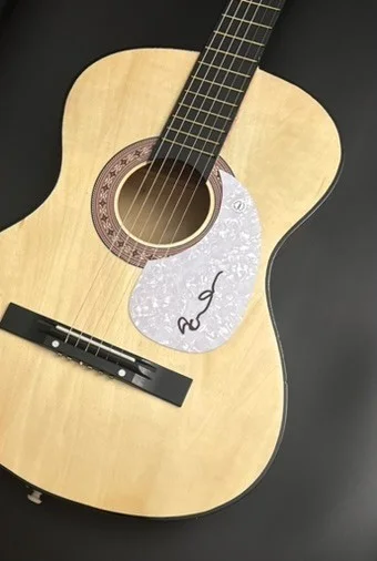 GFA Ryan O'Neal Singer * SLEEPING AT LAST * Signed Acoustic Guitar PROOF COA, image 4