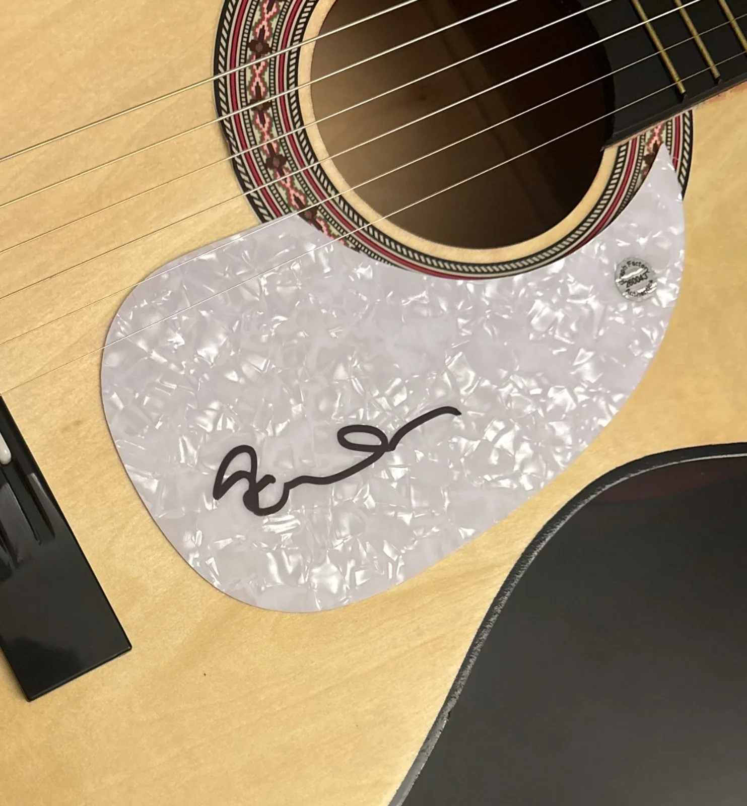 GFA Ryan O'Neal Singer * SLEEPING AT LAST * Signed Acoustic Guitar PROOF COA, image 5