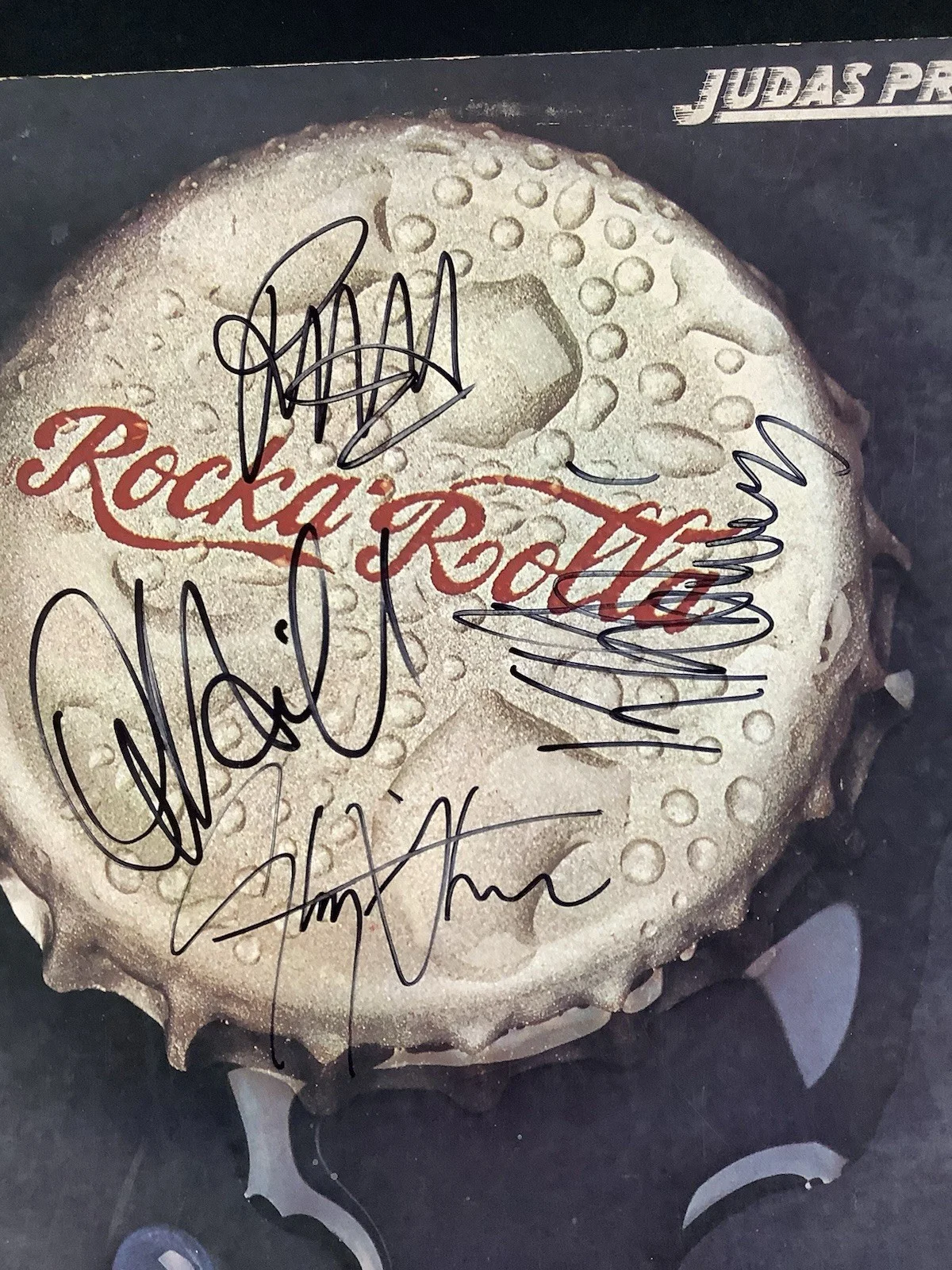 Judas Priest Signed Album Vinyl 1974 Rocka Rolla 4X Autographs Rob Halford JSA, изображение 2