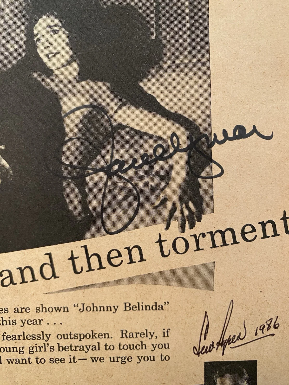 Jane Wyman, Lew Ayres — Jane Wyman Lew Ayres Signed Autographed Photo With COA Johnny Belinda, изображение 2