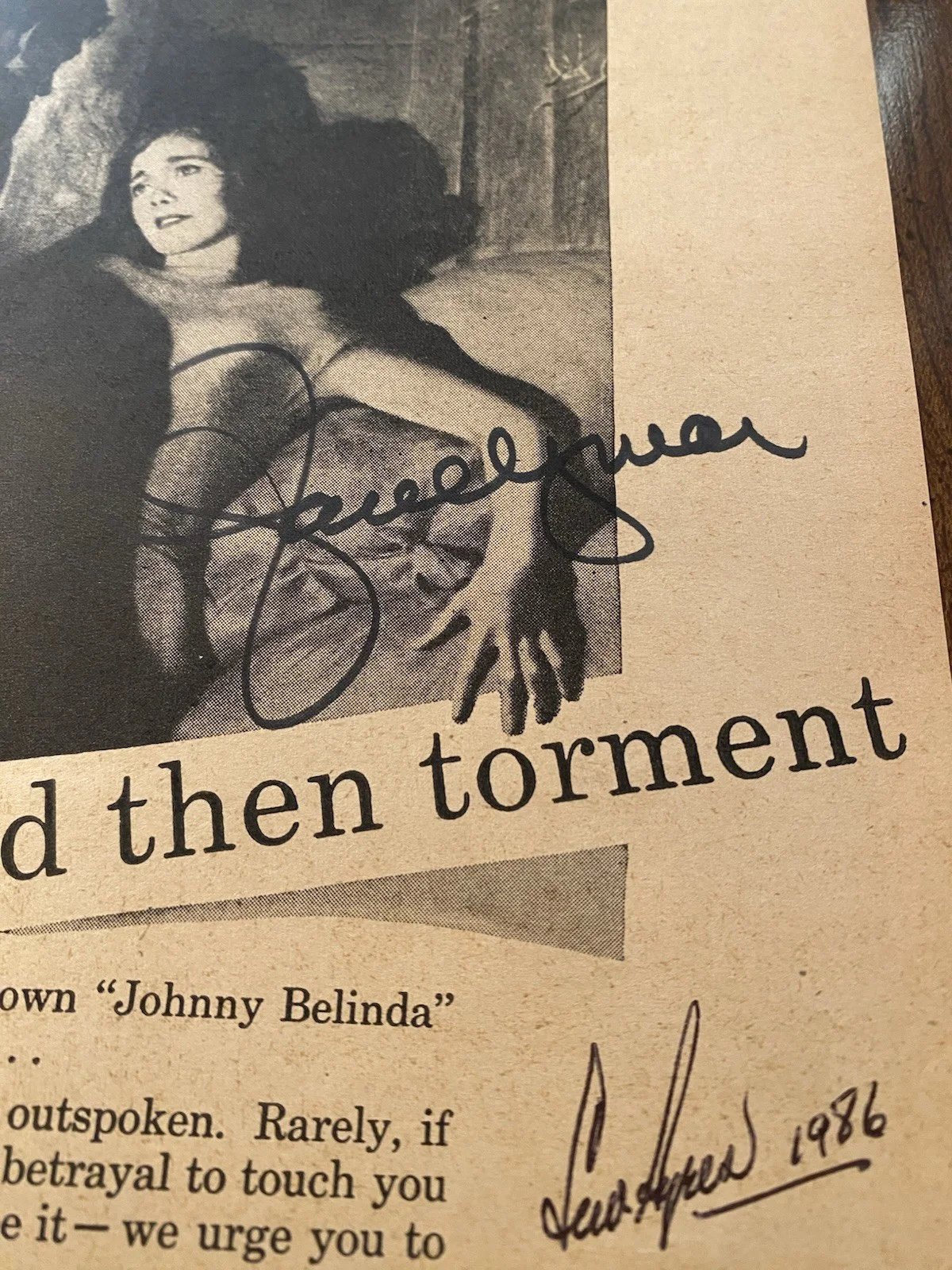 Jane Wyman, Lew Ayres — Jane Wyman Lew Ayres Signed Autographed Photo With COA Johnny Belinda, изображение 3
