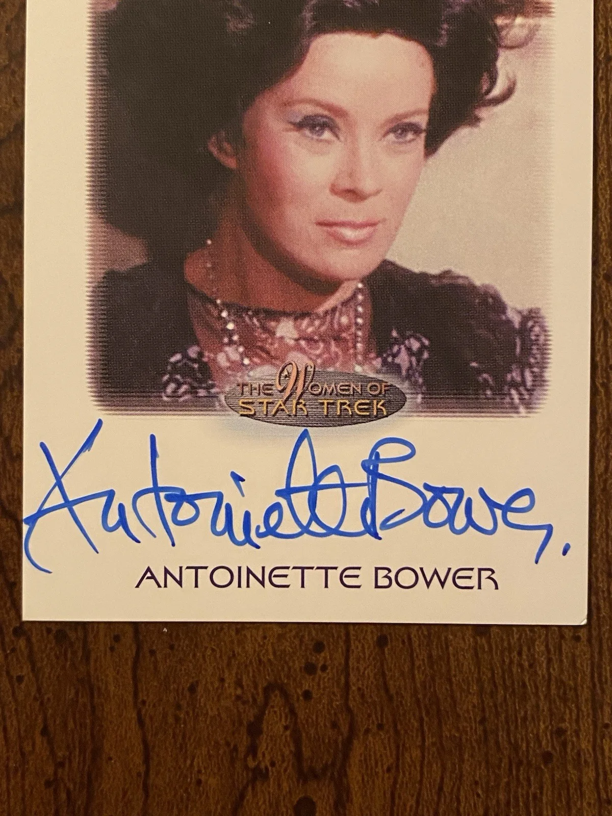 Antoinette Bower — Antoinette Bower Signed Autographed Women Of Star Trek Trading Card Rittenhouse, изображение 2
