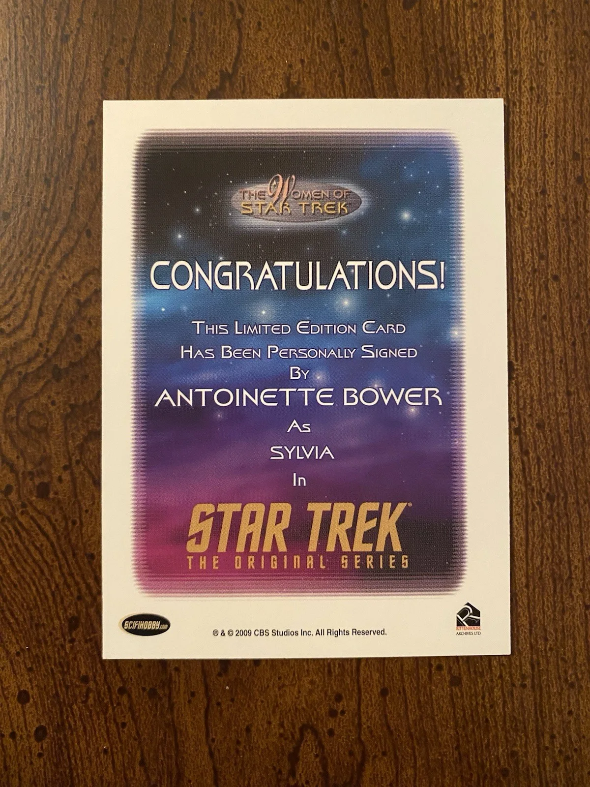 Antoinette Bower — Antoinette Bower Signed Autographed Women Of Star Trek Trading Card Rittenhouse, изображение 3