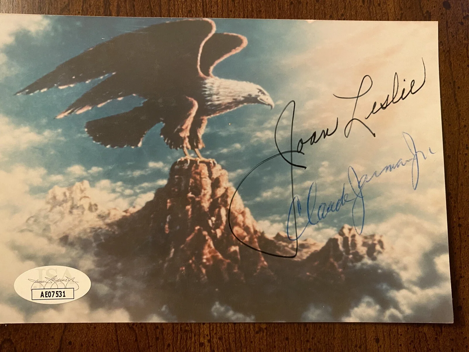 Claude Jarman Jr, Joan Leslie — Claude Jarman Jr Joan Leslie Signed Autographed Photo By Both JSA With LOA
